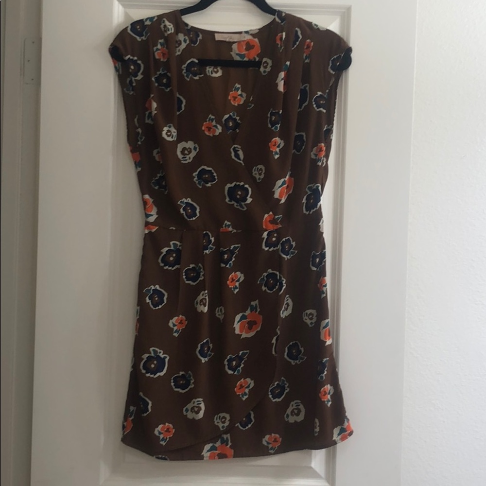 Faux wrap mini dress